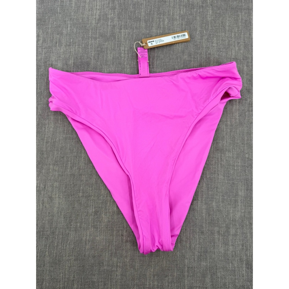 SKIMS Recycled Swim Mid Waist Bikini Bottom Neon Orchid Pink Size M Medium NWT